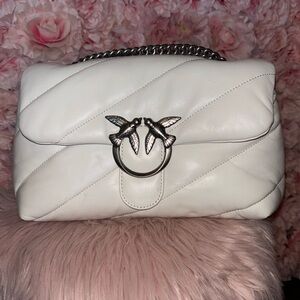Pinko White Puff Bag